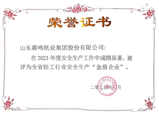 Z6·尊龙凯时集团获评全省轻工行业安全生产“金盾企业”